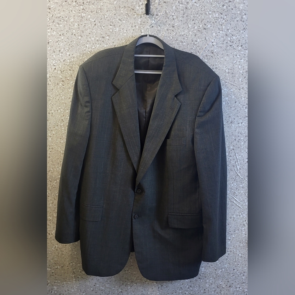 Vintage,Bert Pulitzer, Men's Blazer/Sport Coat, Plaid Tan Details, Size 48 L